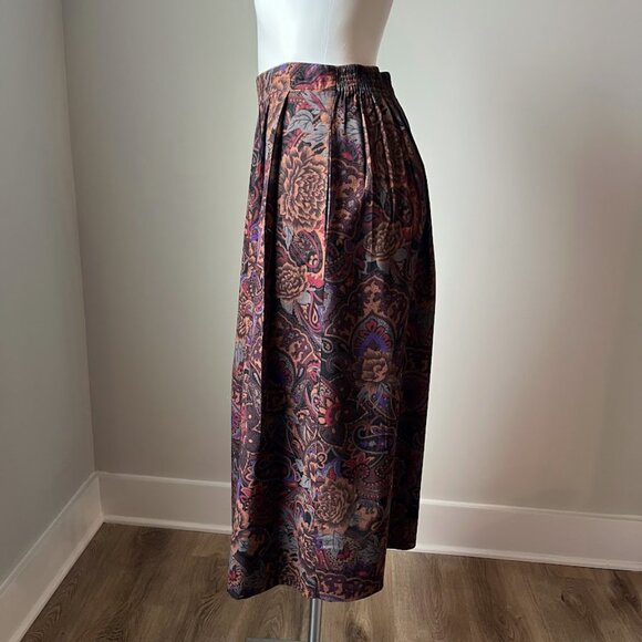 90's Paisley rayon skirt - Picture 3 of 10